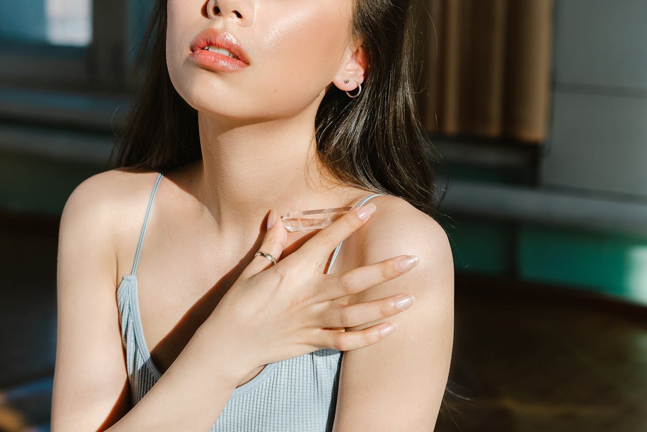 Skin care routine alongside GHK-Cu at The Tide Houston